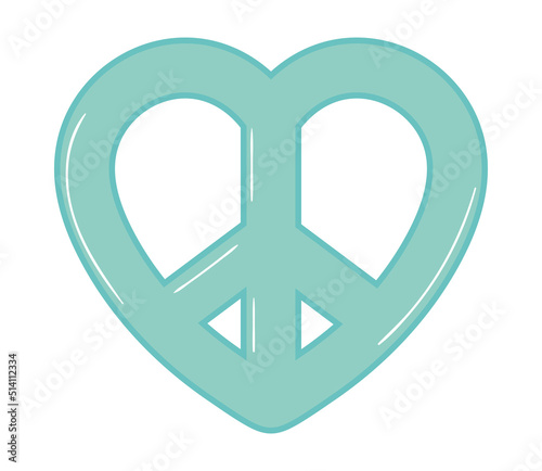 heart shaped peace symbol