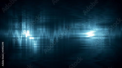 Wave form background animation, Futuristic mysterious flowing digital particles wave de-focus virtual reality abstract cyber space environment background. 