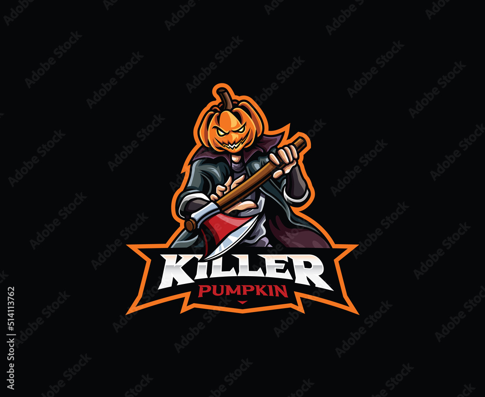 Pumpkin mascot logo design Pumpkin mascot logo design