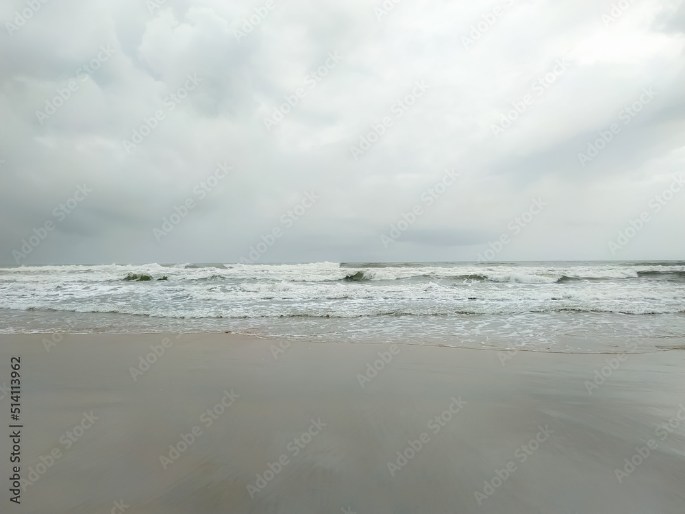 Soft wave of sea on the sand beach