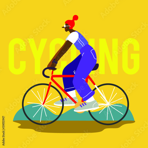 People Riding Bicycles Women on Bikes Vector Illustration Vector illustration style