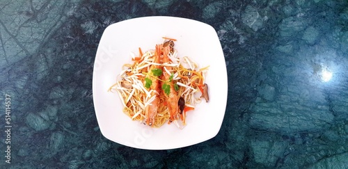 Photography Stir-Fried noodles Hongkong style