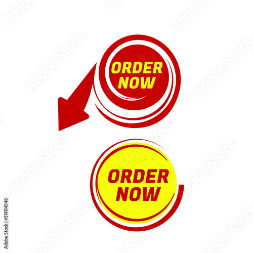 order now button for web design,Order now banner badge icon. Vector illustration. Business concept.Order Now web button set.