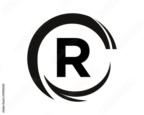 R vector logo icon illustration design isolated background symbol