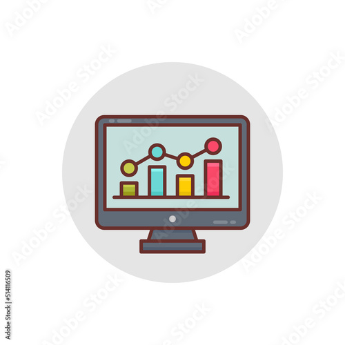 Analytics icon in vector. Logotype