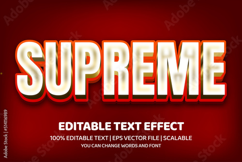 supreme 3d glow editable text effect