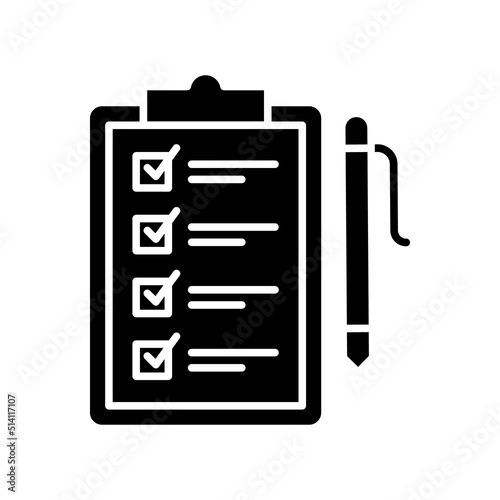 Questionnaire icon in vector. Logotype