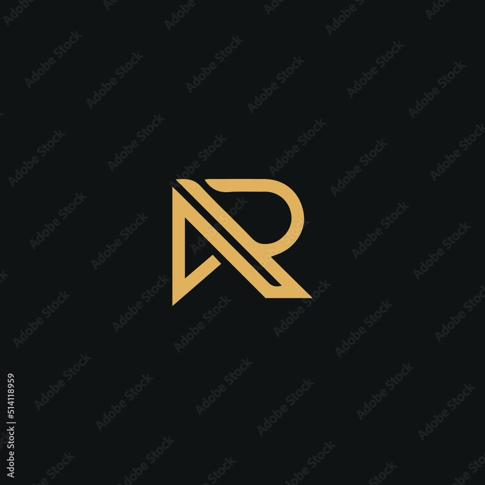 Initial Ar Letter Logo With Creative Modern Business Typography Vector