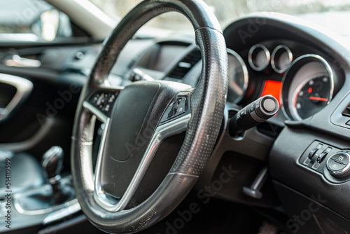 Driver's seat of the car.interior car. open car doors.Close up. © ARVD73