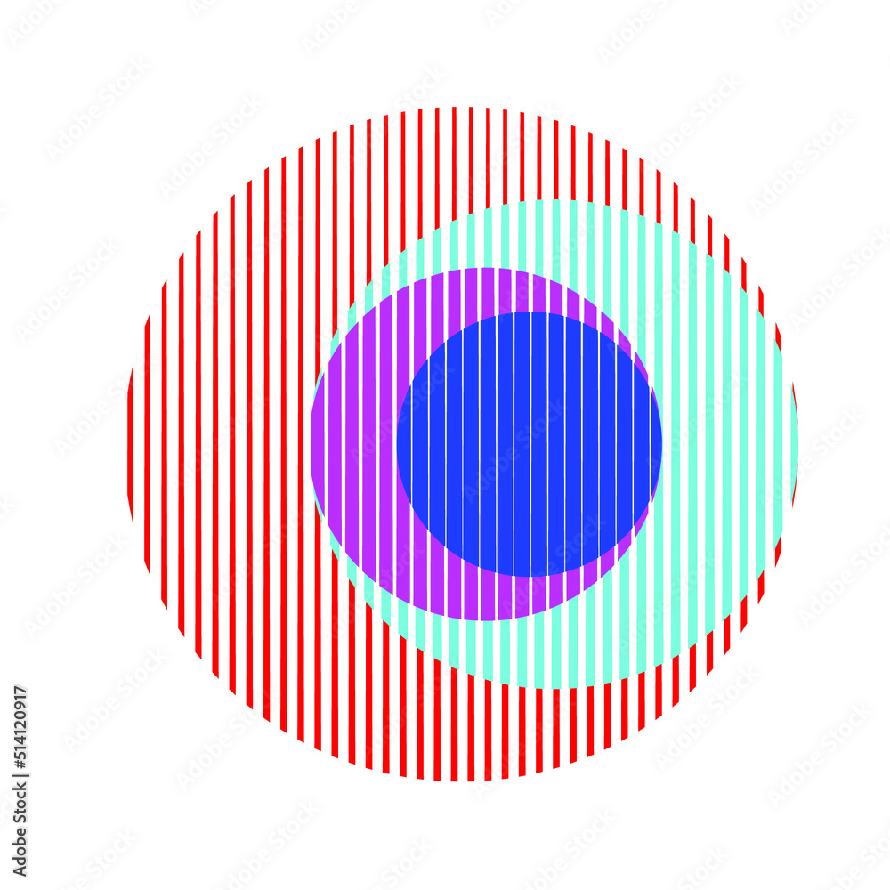 Obraz premium Rectangle Logo with lines, circles, ovals .Modern art design .Black Vector stripes .Straight speed lines .Geometric shape. Wall art .