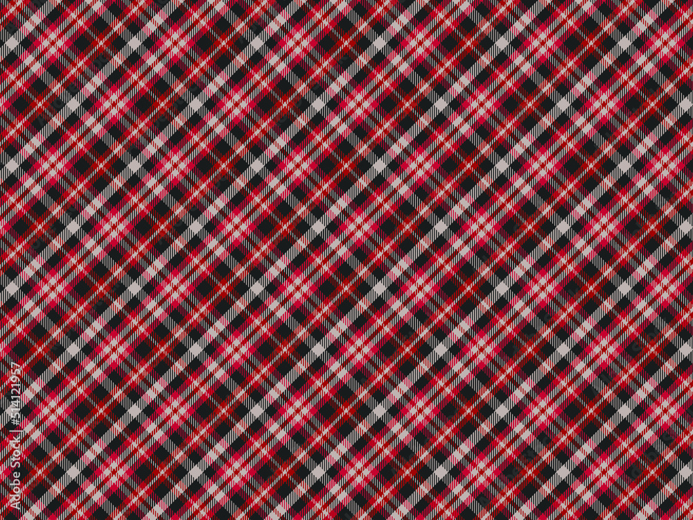 Tartan Seamless Pattern Background. Red, Black, Gold and White Color Plaid. Flannel Shirt Patterns. Trendy Tiles Vector Illustration for Wallpapers