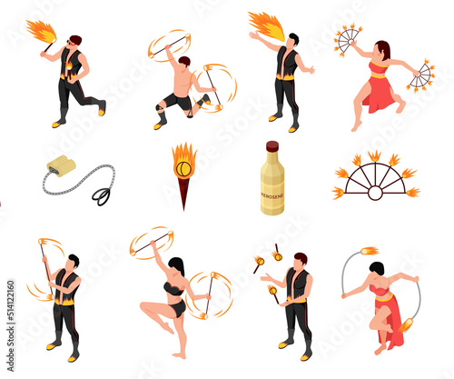 Fireshow People Isometric Set