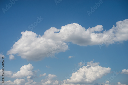Closeup of beautiful clouds on blue sky background