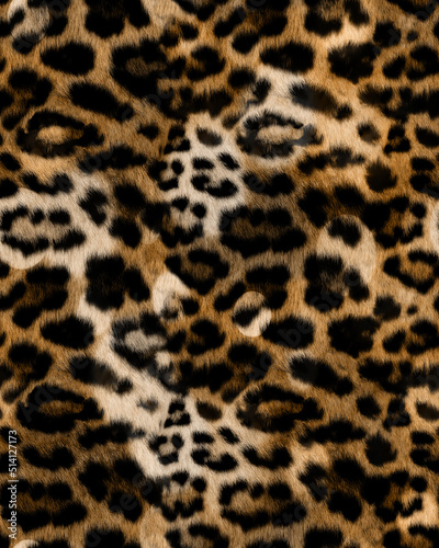 Ombre Colored Realistic Furry Leopard Seamless Pattern Animal Skin Spots Texture Trendy Fashion Colors Perfect for Allover Fabric Print