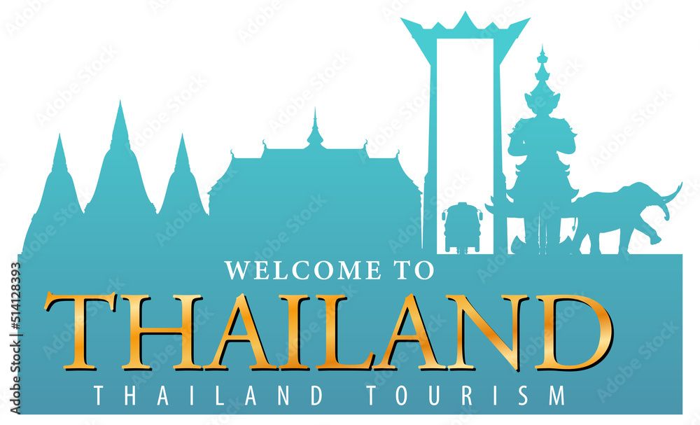 Thailand attraction landmarks background