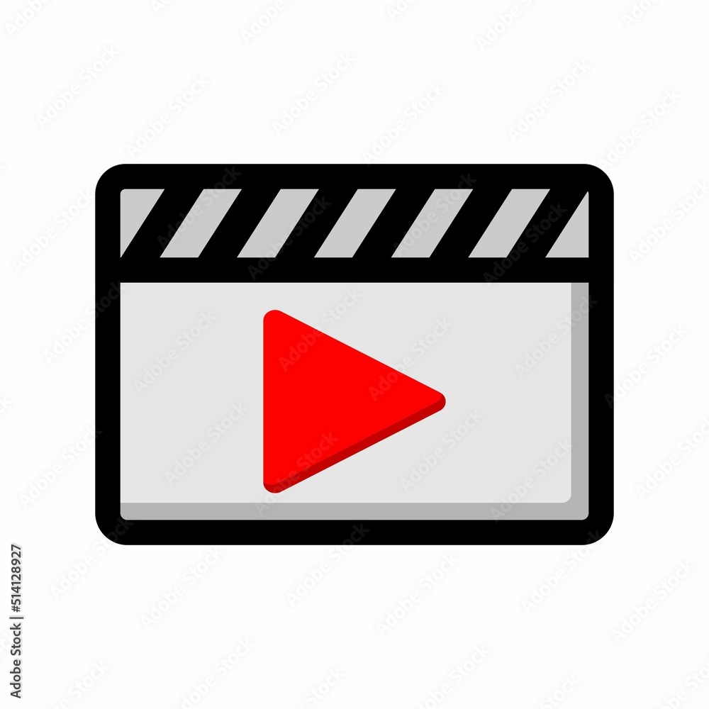 Illustration Vector Graphic of movie video, multimedia, film media icon