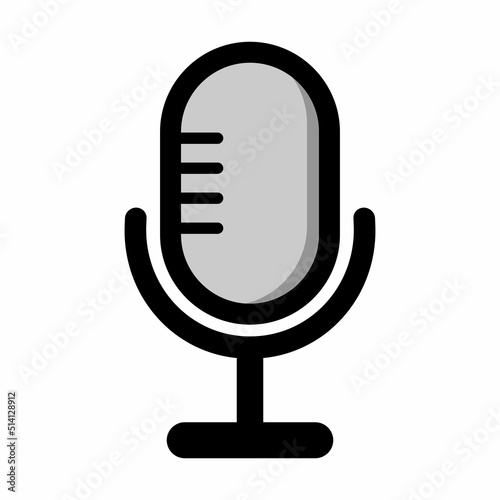 Illustration Vector Graphic of media, sound music voice, record audio, mic, microphone icon 