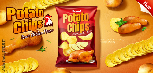 Roast chicken potato chips ad