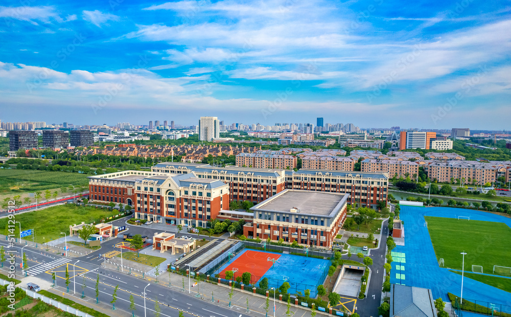 Aerial photos of Songjiang University Town, Shanghai, China