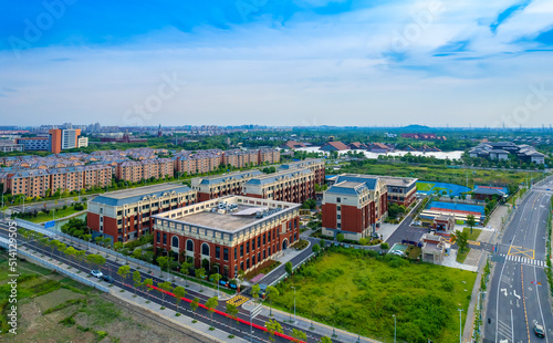 Aerial photos of Songjiang University Town, Shanghai, China