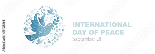 International Day of Peace banner. photo
