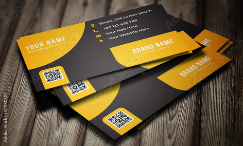 Creative Business card with Qr code Premium EPS	