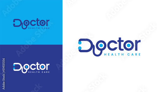 Doctor Logo or medical logo template or health care clinic logo design