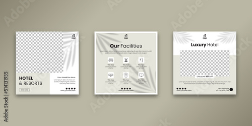 Hotel and Resorts Social Media Template