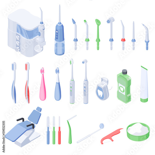 Dental Hygiene Isometric Set