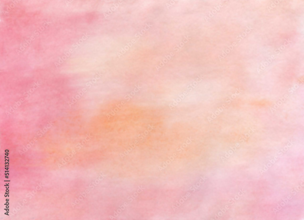 Beautiful abstract watercolor background in delicate pink and orange colors Beautiful abstract watercolor background in delicate pink and orange colors