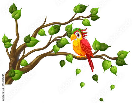 Tree branch isolated on white background