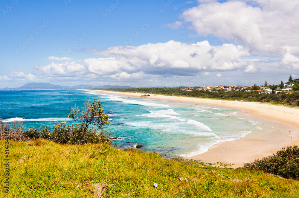 Stunning view along the Coastal Walk from Westport Park to the Tacking Point Lighthouse - Port Macquarie, NSW, Australia