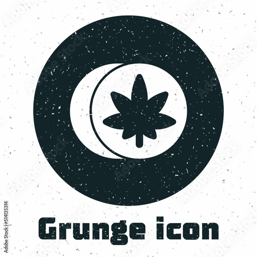 Grunge Herbal ecstasy tablets icon isolated on white background. Monochrome vintage drawing. Vector Illustration