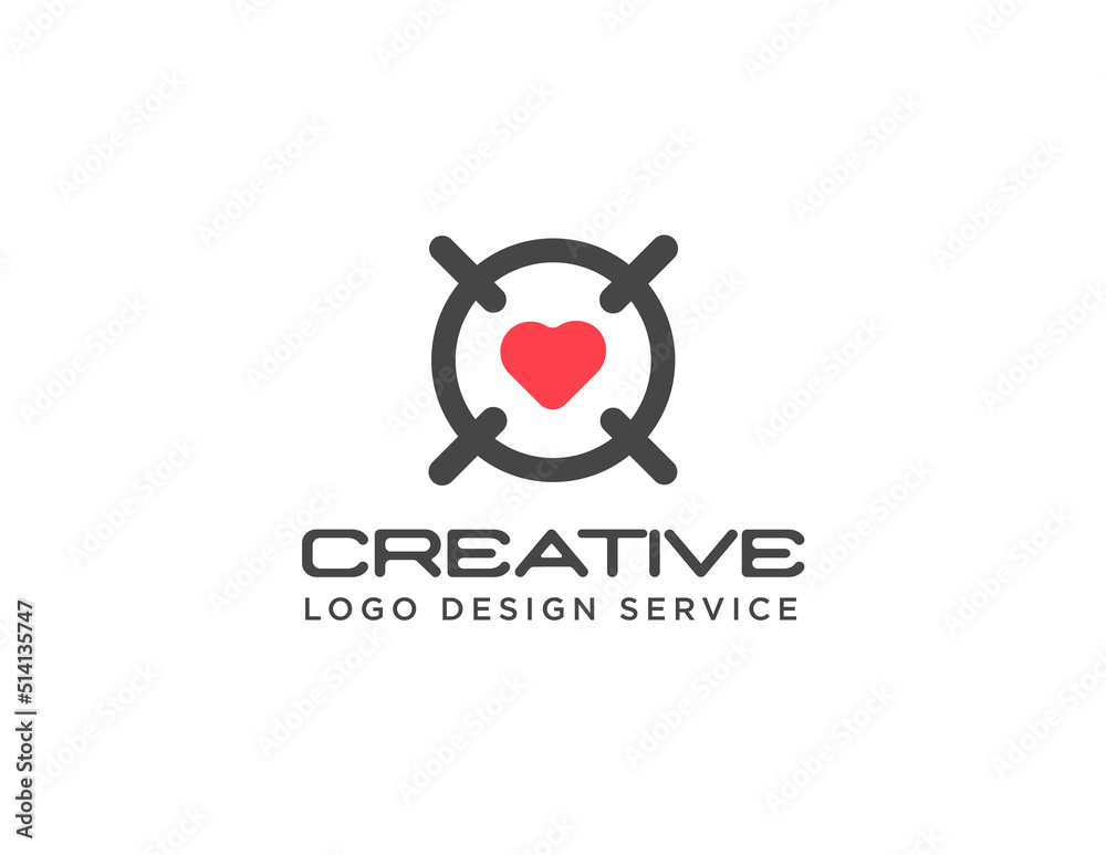 Target Love logo for company or love lgoo Target Love logo for company or love lgoo