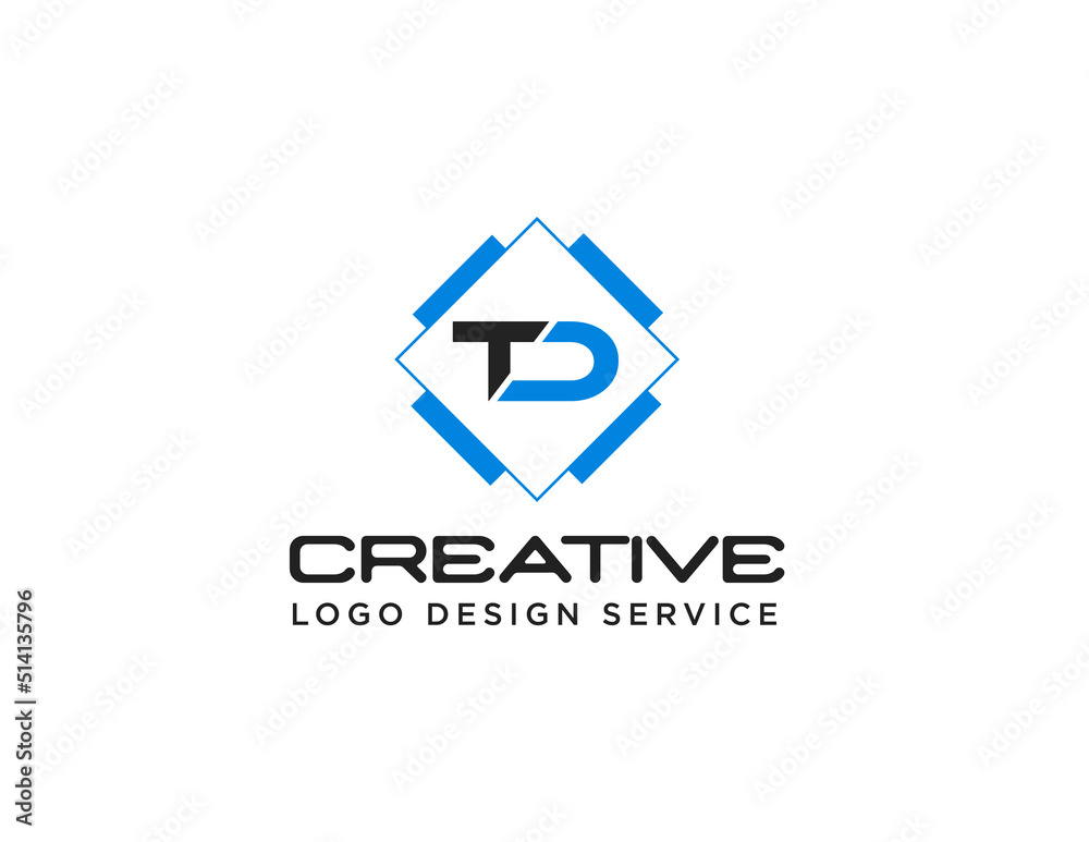 TD business logo or TD letter logo TD business logo or TD letter logo