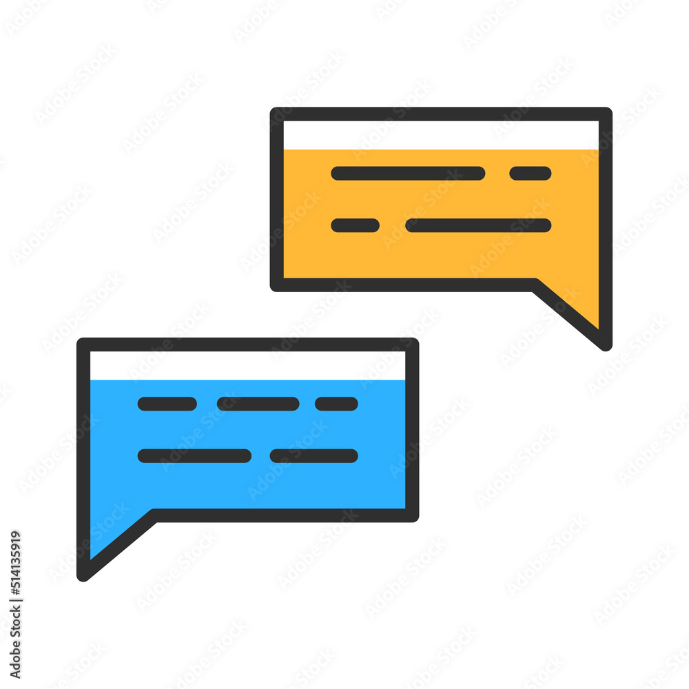 Talk bubble in outline style. Trendy flat icon. Vector illustration concept. Talk bubble in outline style. Trendy flat icon. Vector illustration concept.