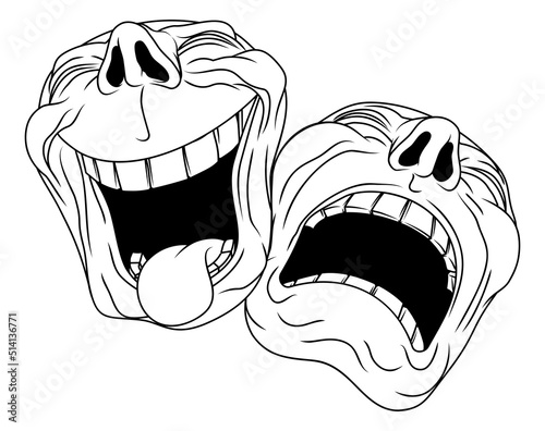 Theater Or Theatre Drama Comedy And Tragedy Masks