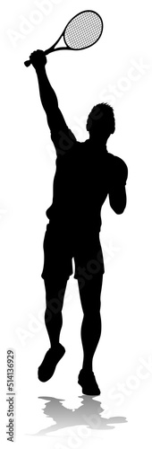 Tennis Silhouette Sport Player Man