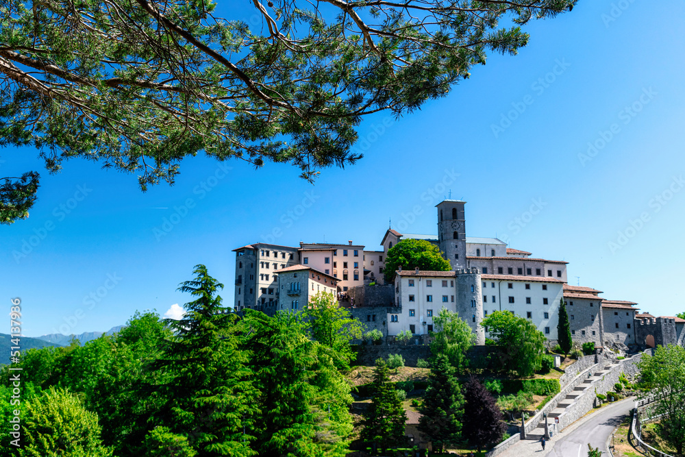 View of The famous Sanctuary of Castelmonte, Italy View of The famous Sanctuary of Castelmonte, Italy