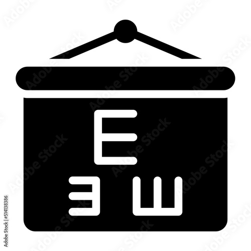 eye test glyph icon
