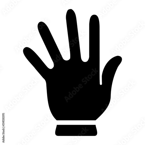 glove glyph icon