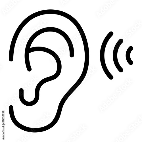 deaf line icon