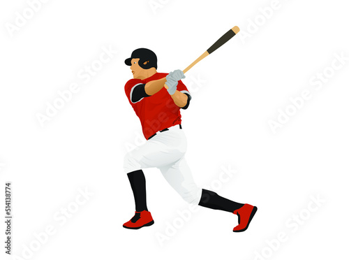 baseball athlete man vector