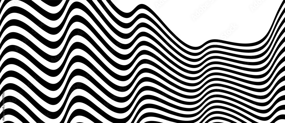 Black and white curve lines pattern. Abstract vector background Black and white curve lines pattern. Abstract vector background