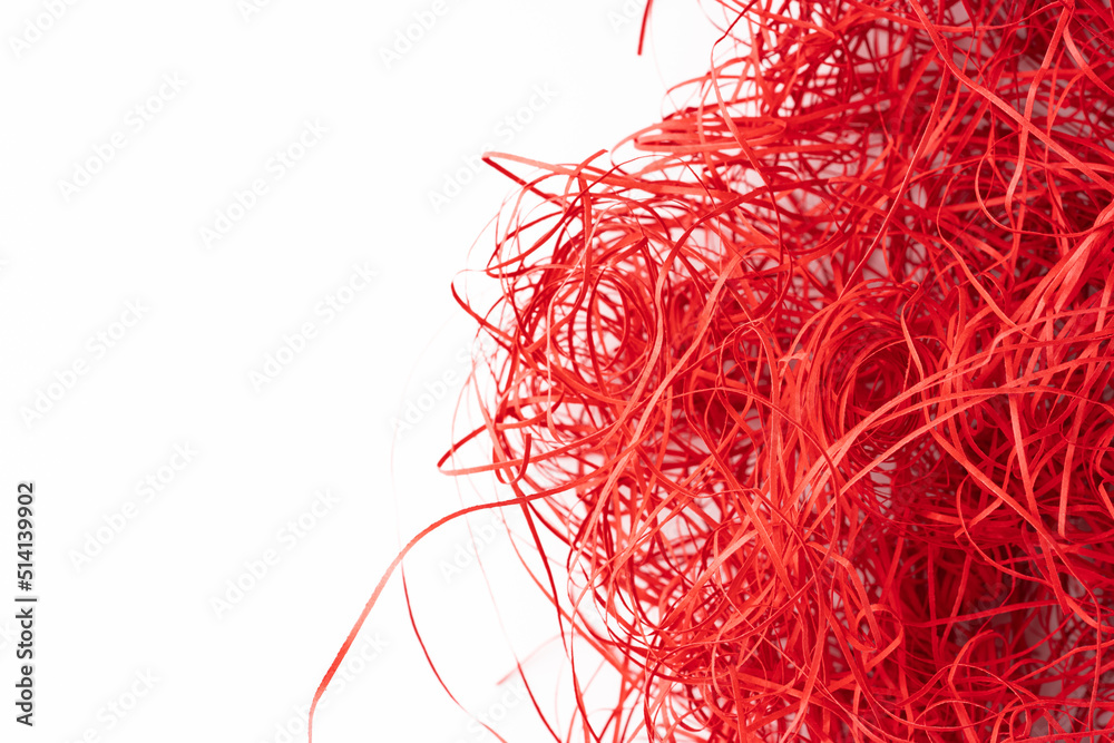 Naklejka premium 赤いペーパークッションの背景素材