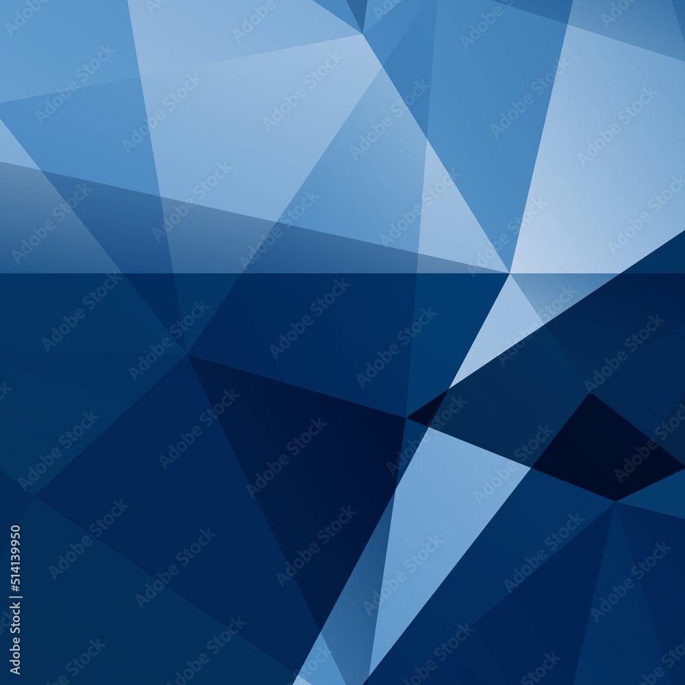 Obraz premium Abstract Blue Triangle Geometric Background, Vector Illustration.