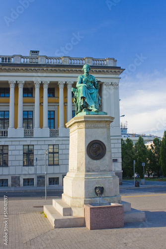 Hygiene statue near Library of Rachinsky in Poznan, Poland	
 photo