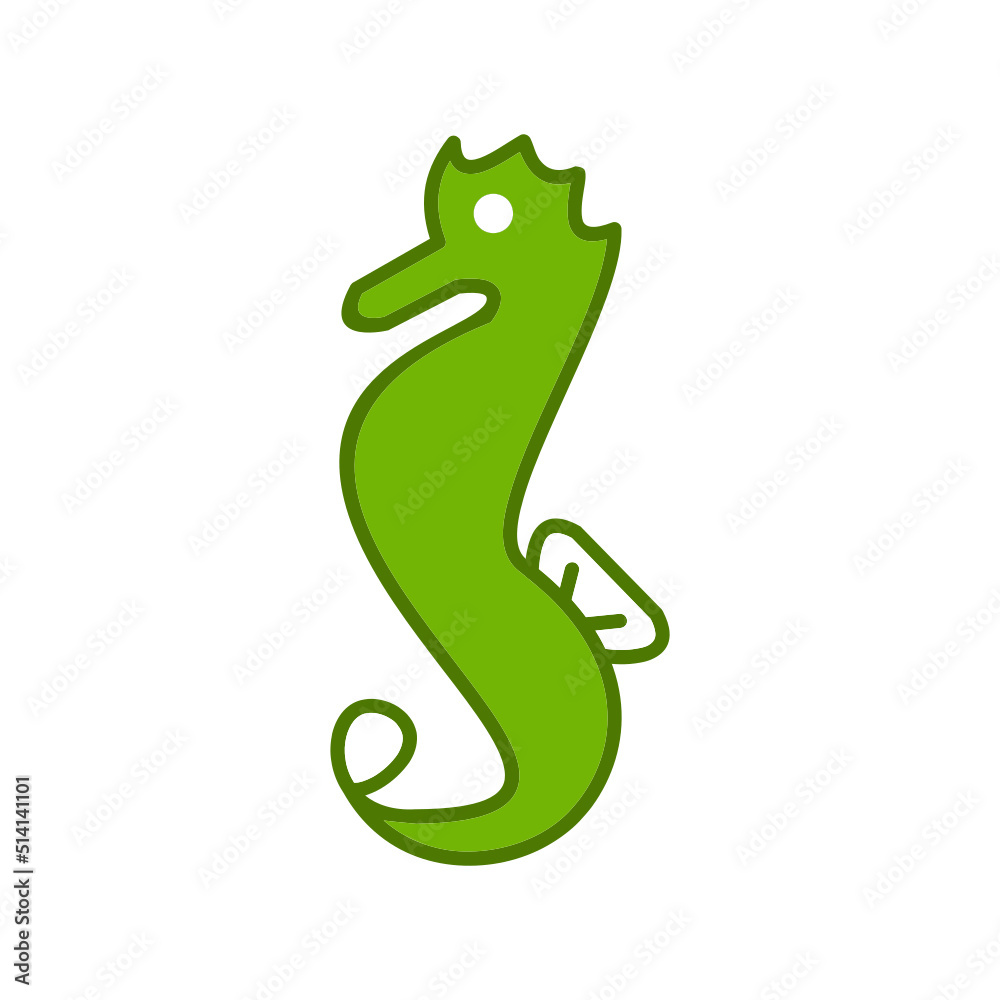 Fototapeta premium Sea Horse Icon