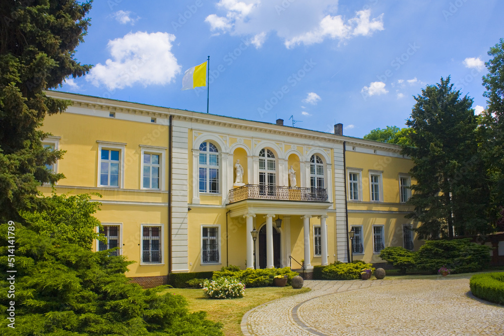 Palace of Poznan Archbishops on  Tumski Island in Poznan, Poland