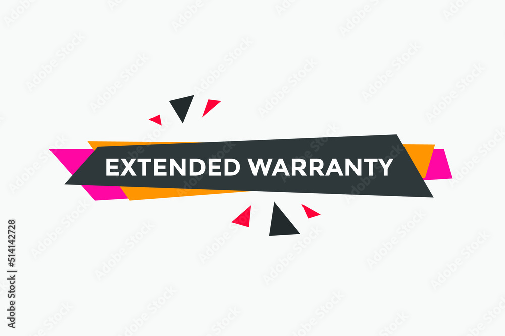 Extended warranty label or web template. social media post design